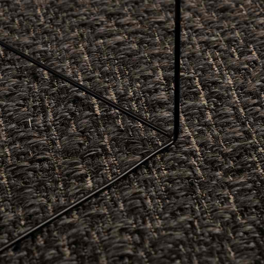 Teppich ZIZUR Anthrazit 160x230cm Jute-Optik Indoor und Outdoor,5.48kg,4010336