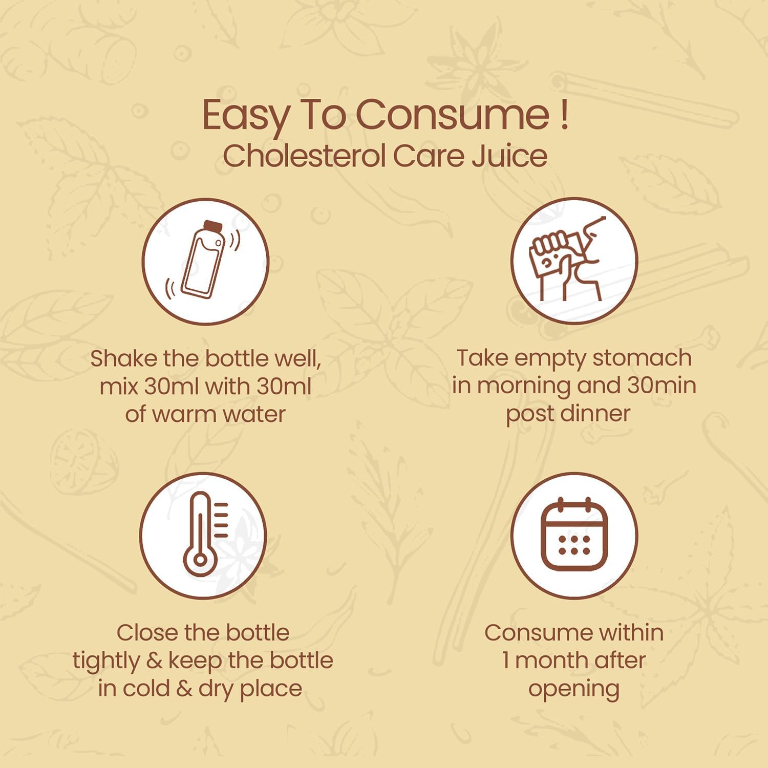 KRISHNA'S HERBAL & AYURVEDA Cholesterol Care Juice - 1000 Ml | Contains Honey With Apple Cider Ginger Garlic, Sugar Free, Helps In Digestion, Made In India 3