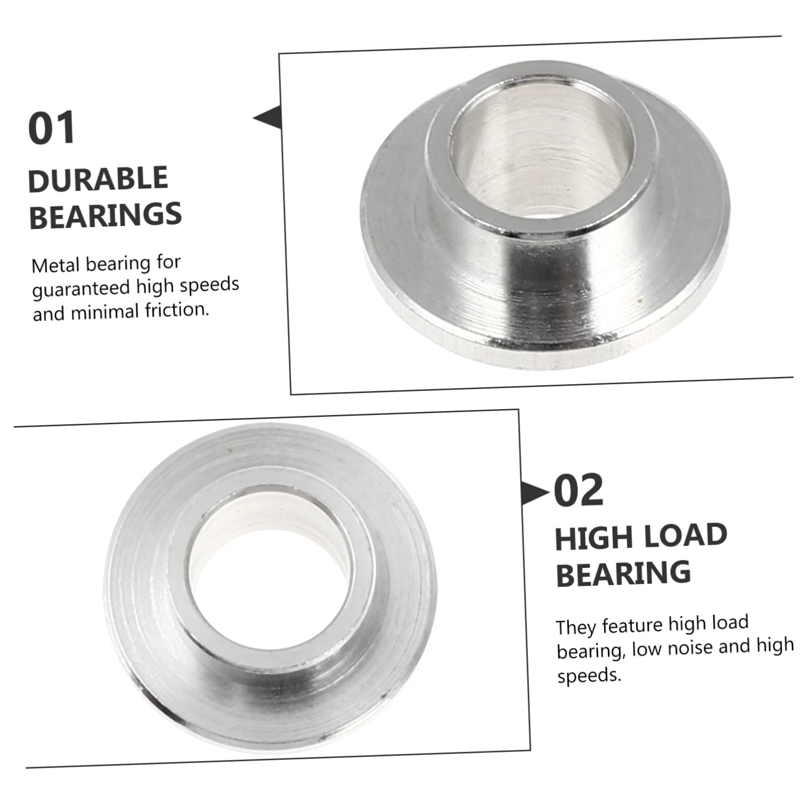 ibasenice Set of 10 Bearings for Skateboards Roller Skate Wheel Parts Universal Inline Skating Bearings