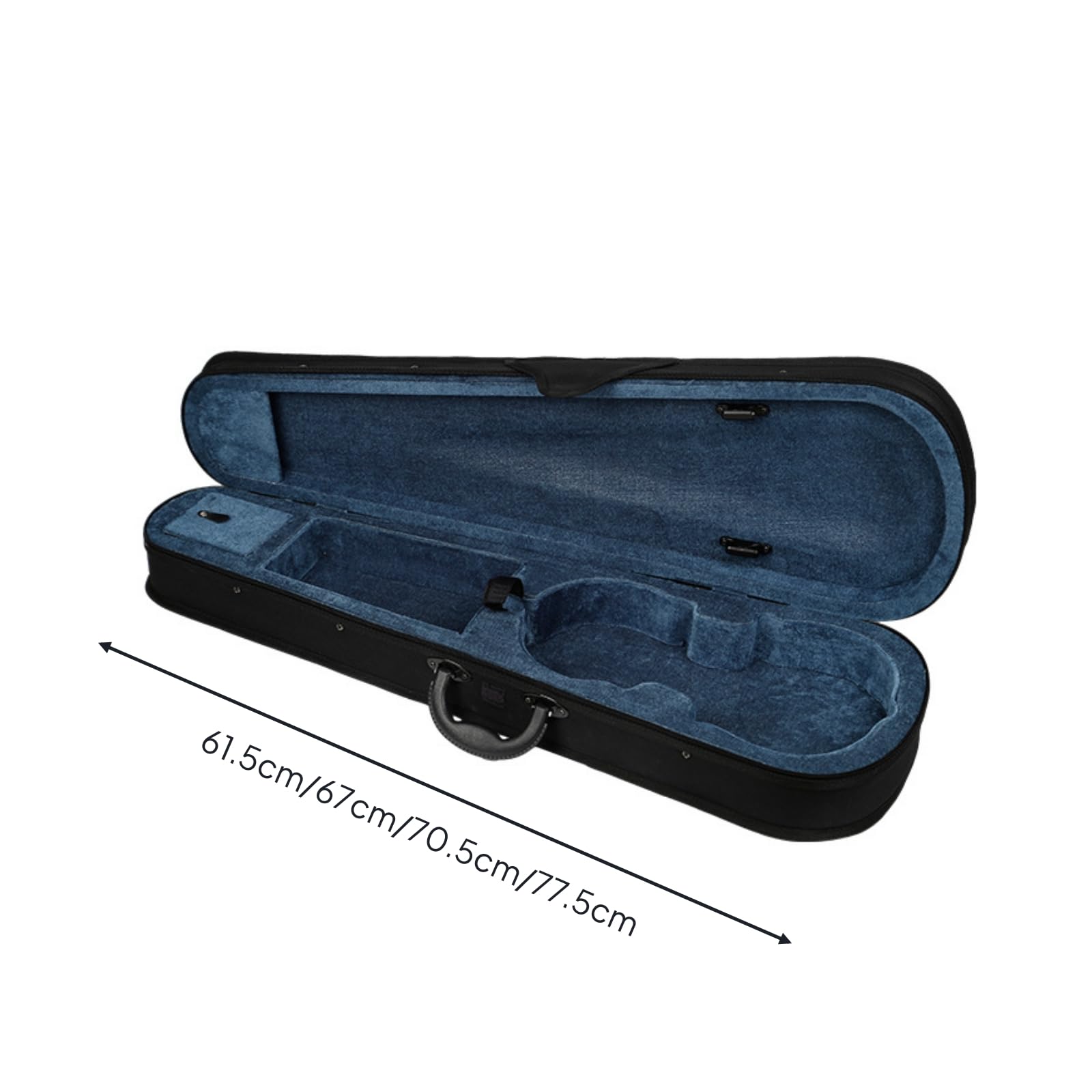 Estuche Triangular Violín Rígido Estuche Violín con Correas Ligero para Ensayos, 1/2