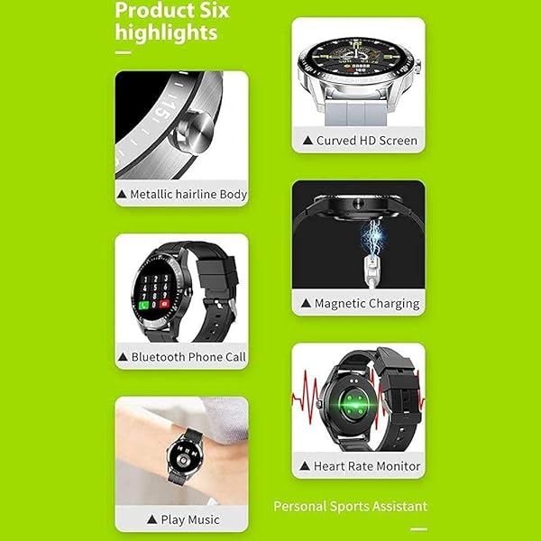 FYZXF Bluetooth Call Smart Watch 1 28 pollici grande schermo di ricarica magnetica Gestione della salute Monitoraggio del sonno IP67 impermeabile colore B