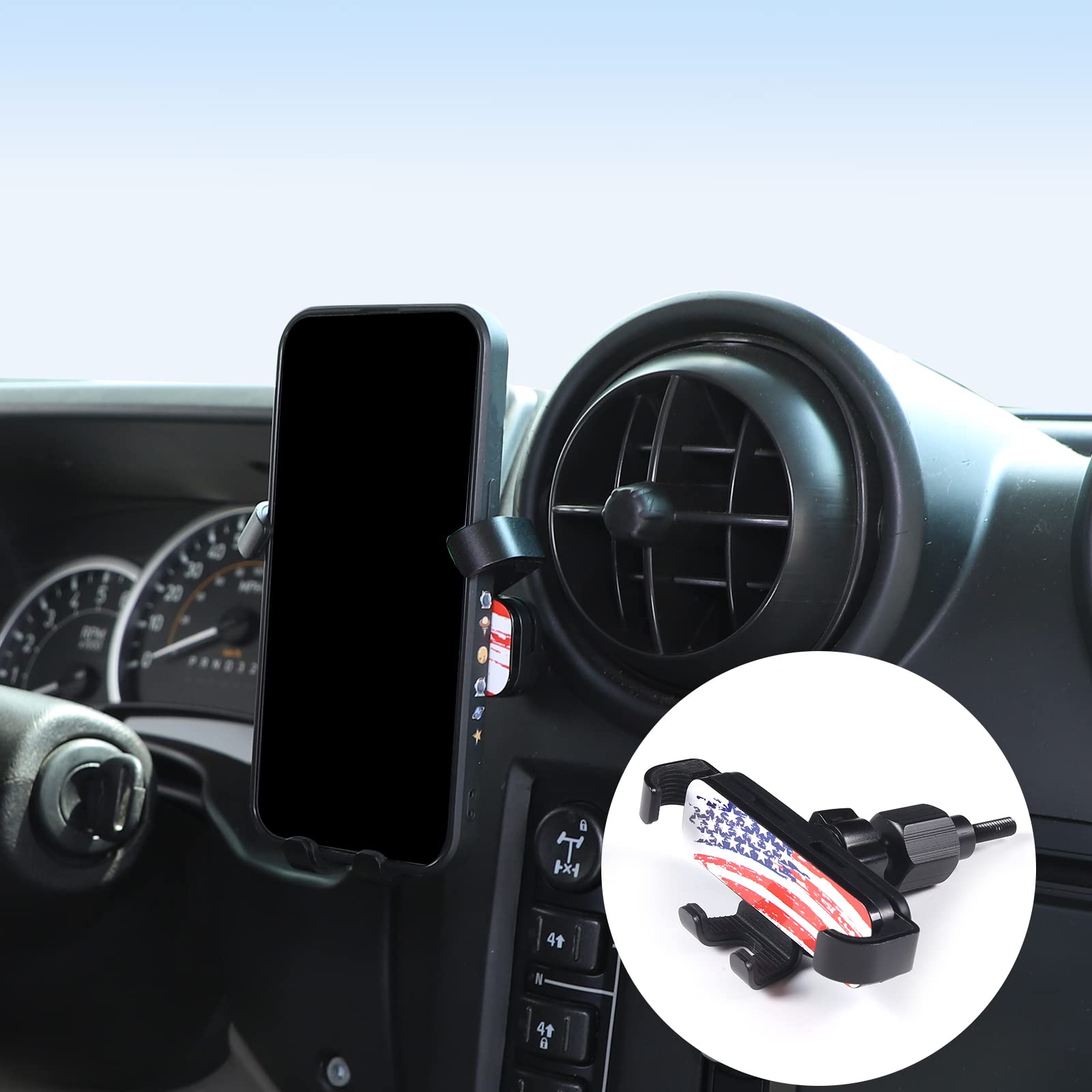 Lcojicep Car Phone Holder Compatible with Hummer H2 2003-2007 Car Phone Mount Accessories, for All Mobile Phones (Style B)