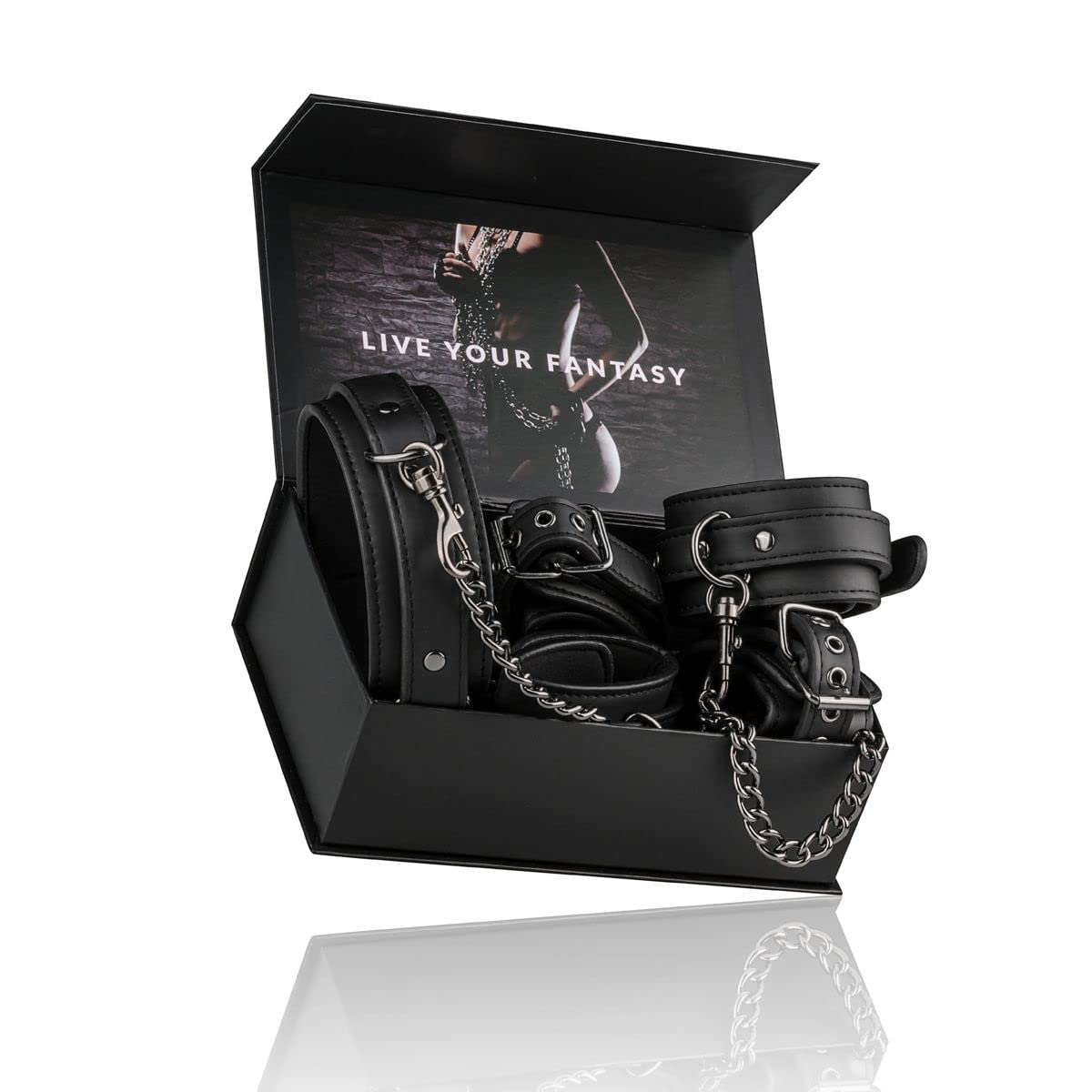 EasyToys Coffret Fétiche Collier Menottes Chevilles Poignets