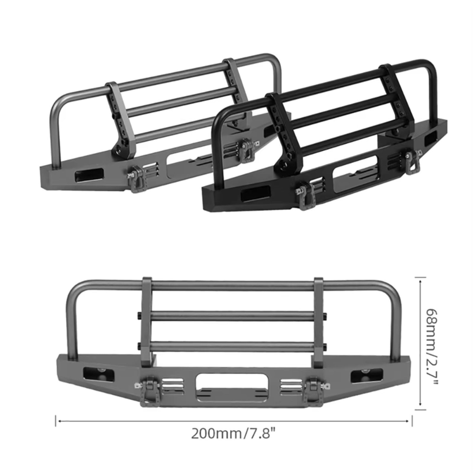 Per Traxxas Per TRX4 Per Defender Per Axial Per SCX10 II 90046 1/10 In Metallo Regolabile Paraurti Anteriore RC Crawler Automobili Aggiornamenti Accessori