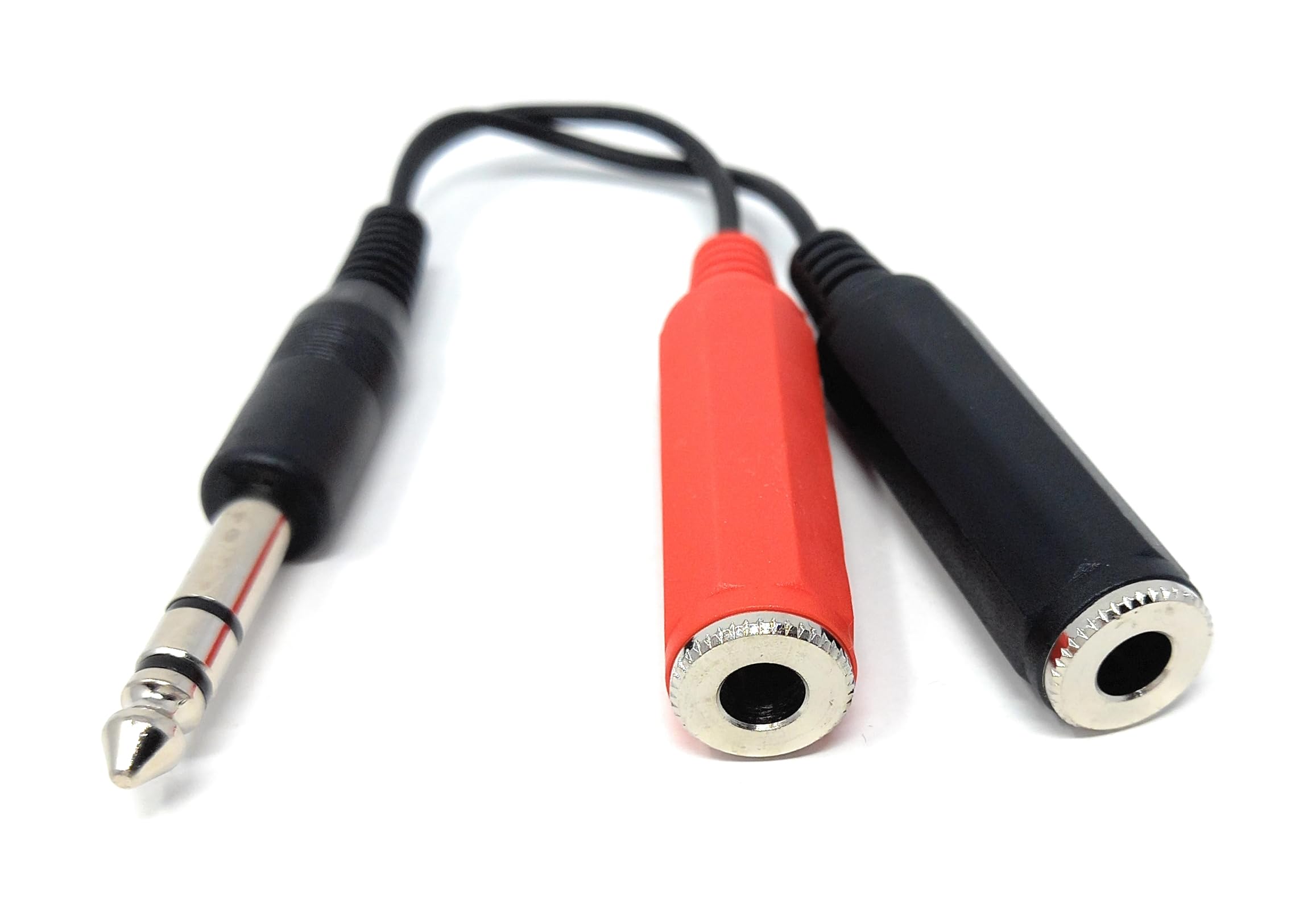 DRUT 6.35mm Stereo Jack Plug to Twin 2 x 6.35mm Mono Sockets Audio Cable Splitter Adapter - Image 2