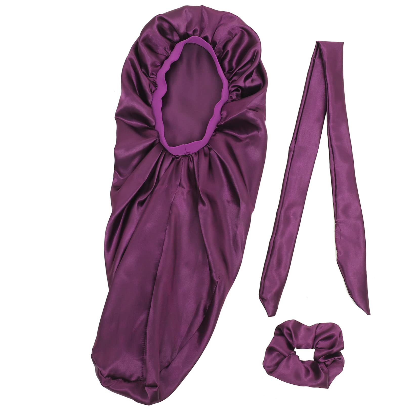 Beavorty 3 Set Di Cappelli Pratici Per Avvolgere I in Raso Per Donne Con E Ricci