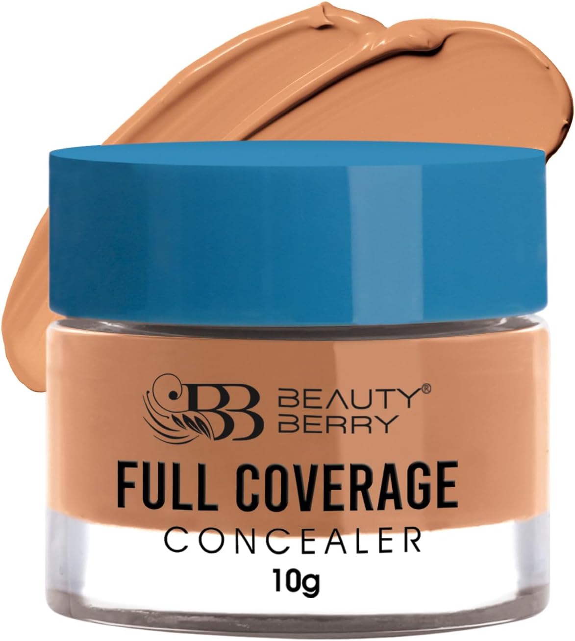 Beauty Berry Full Coverage Concealer - Brown Corrector, 10g | Easy to Blend, Ultra Lightweight & Long Lasting Concealer | Creamy Texture, Highly Pigmented, Waterproof Concealer for Face Makeup