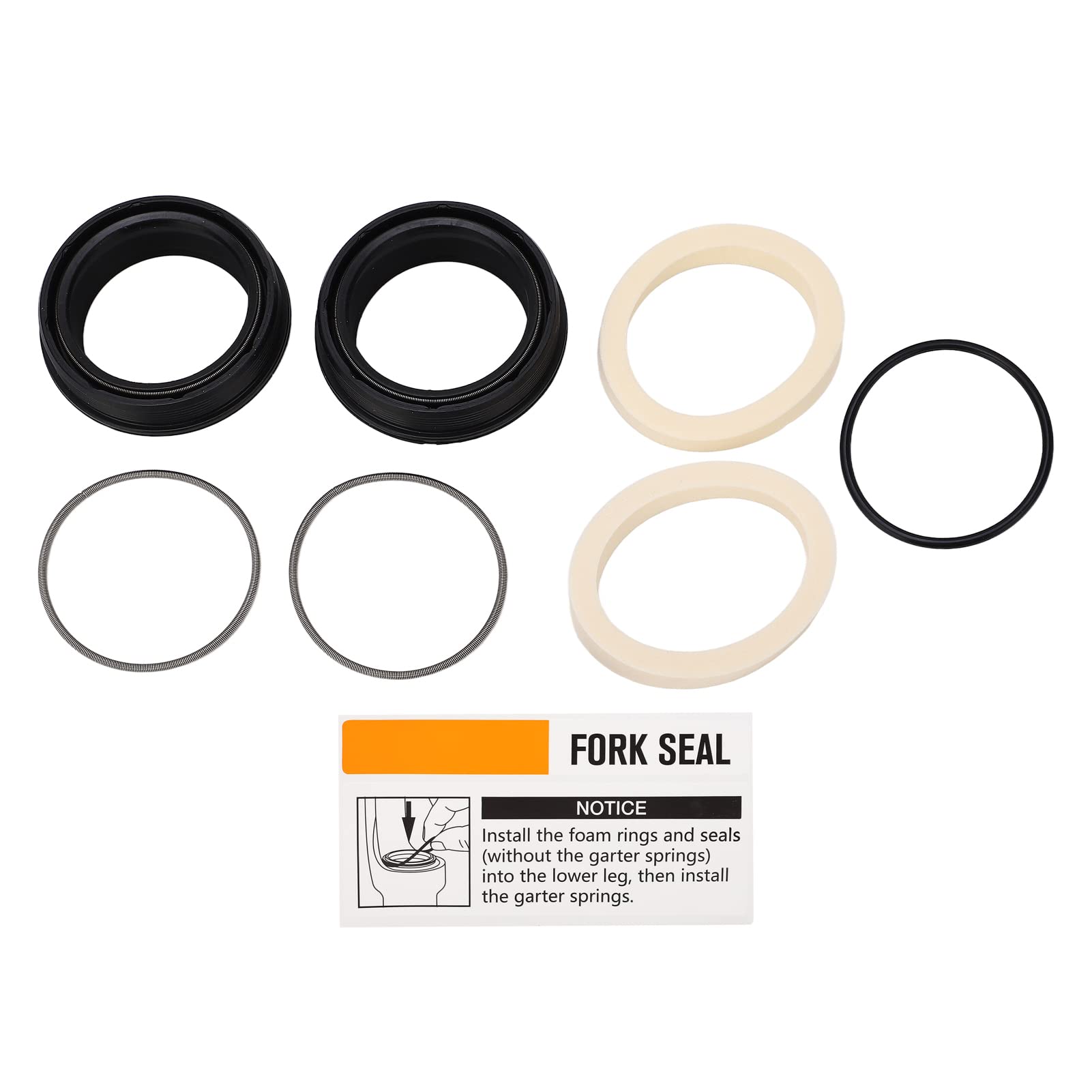 ZXGSXIOU Front Fork Oil Seal Kit, for Durolux and Manitou 36mm, Low Friction Design, Rubber Material, Direct Replacement Mountain Bike Suspension