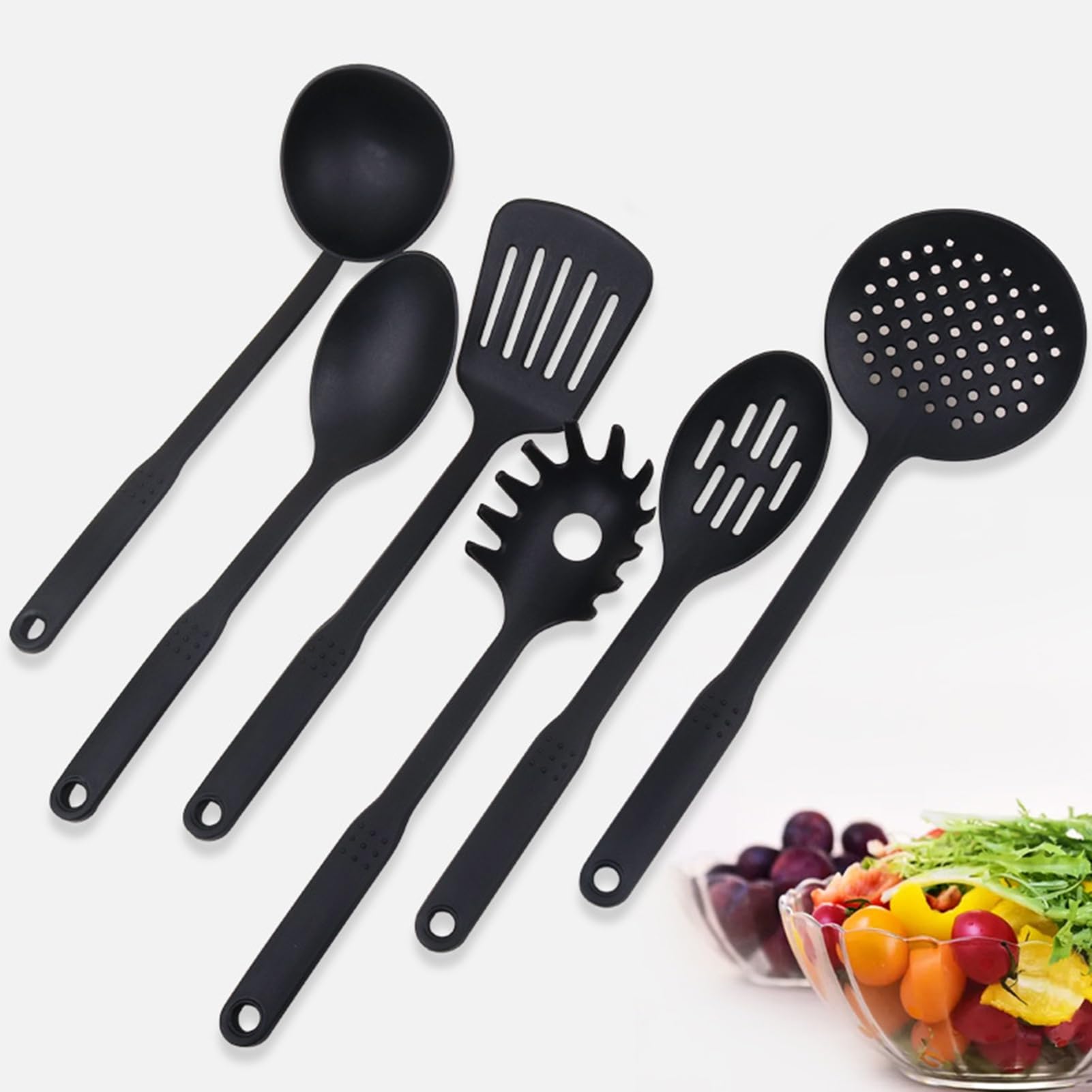 Amazon｜キッチン用品セット、6ピースナイロン調理器具セット、耐熱性