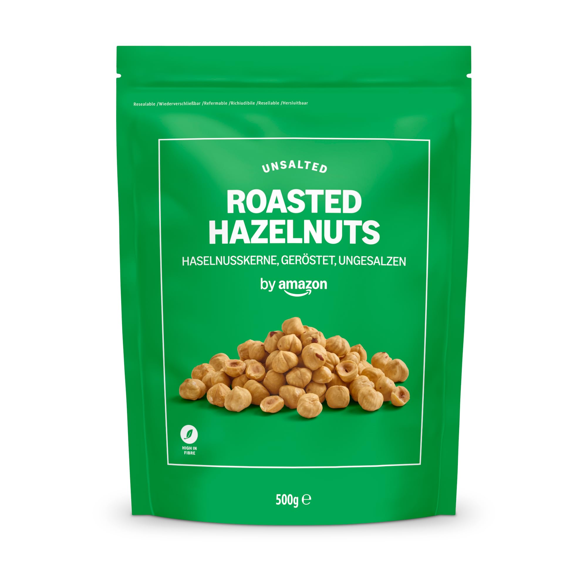 by Amazon Haselnusskerne, geröstet, ungesalzen, 500g