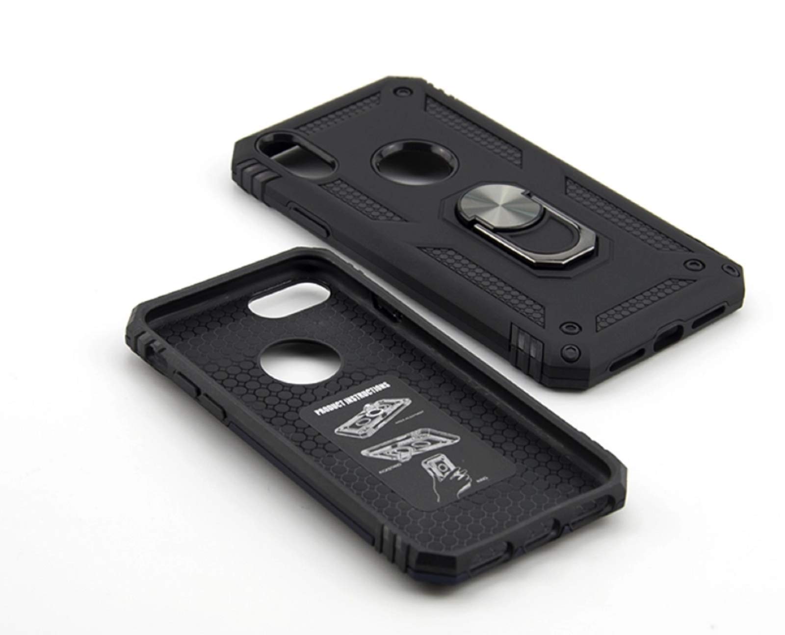Cofi1453 Handyhülle Mit Ringständer Für IPhone 12 Pro Max – Schwarz, TPU, Magnetisch