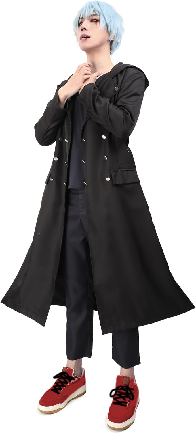 C-ZOFEK US Size Men's Cosplay Costume Black Coat T-shirt Pants Full Set Outfit Halloween
