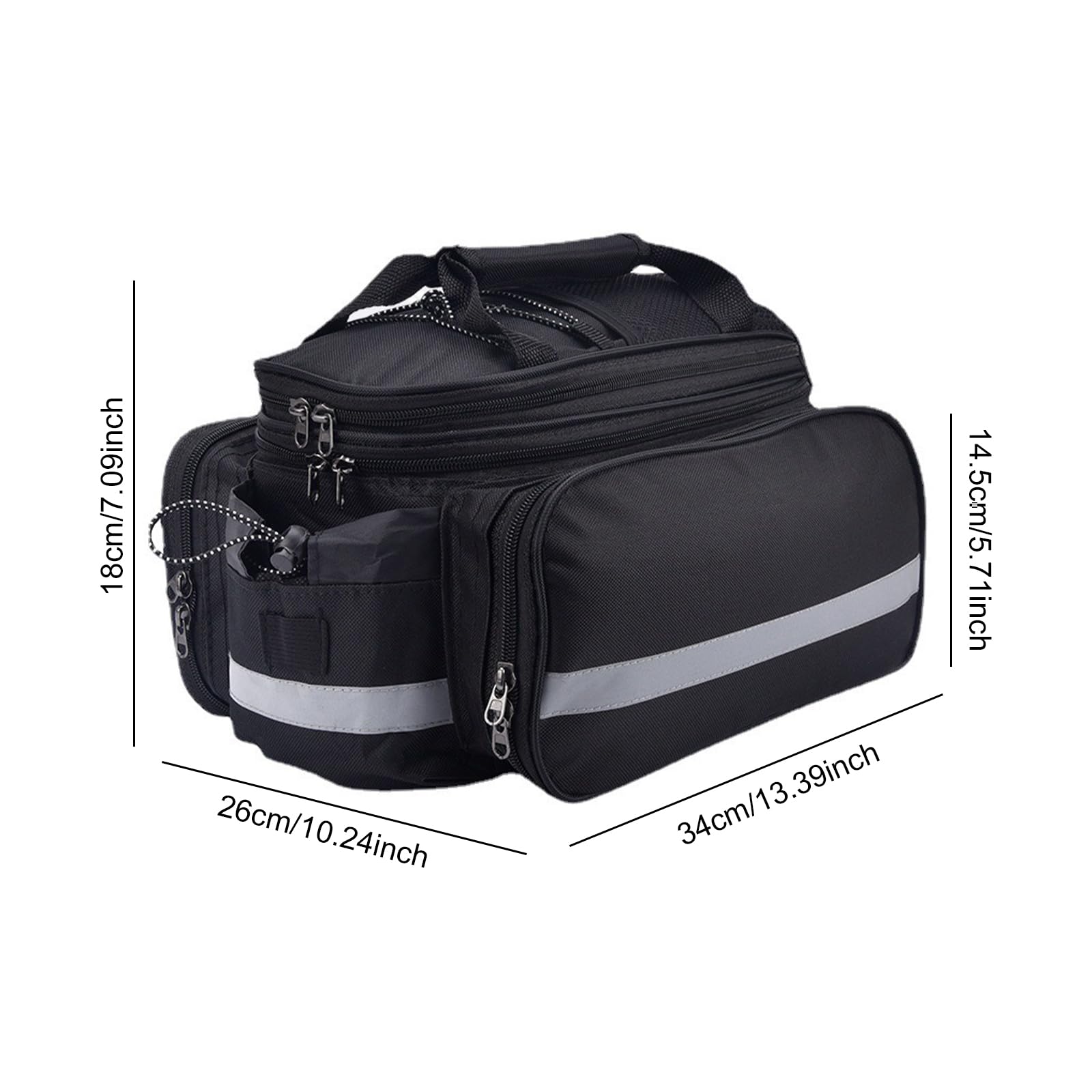 Bolso Impermeable para Maletero de Bicicleta, Bolsa Trasera para 3 en 1, Bolsa de Transporte de Equipaje, Alforja Maletero Resistente con Gran Capacidad y Seguridad