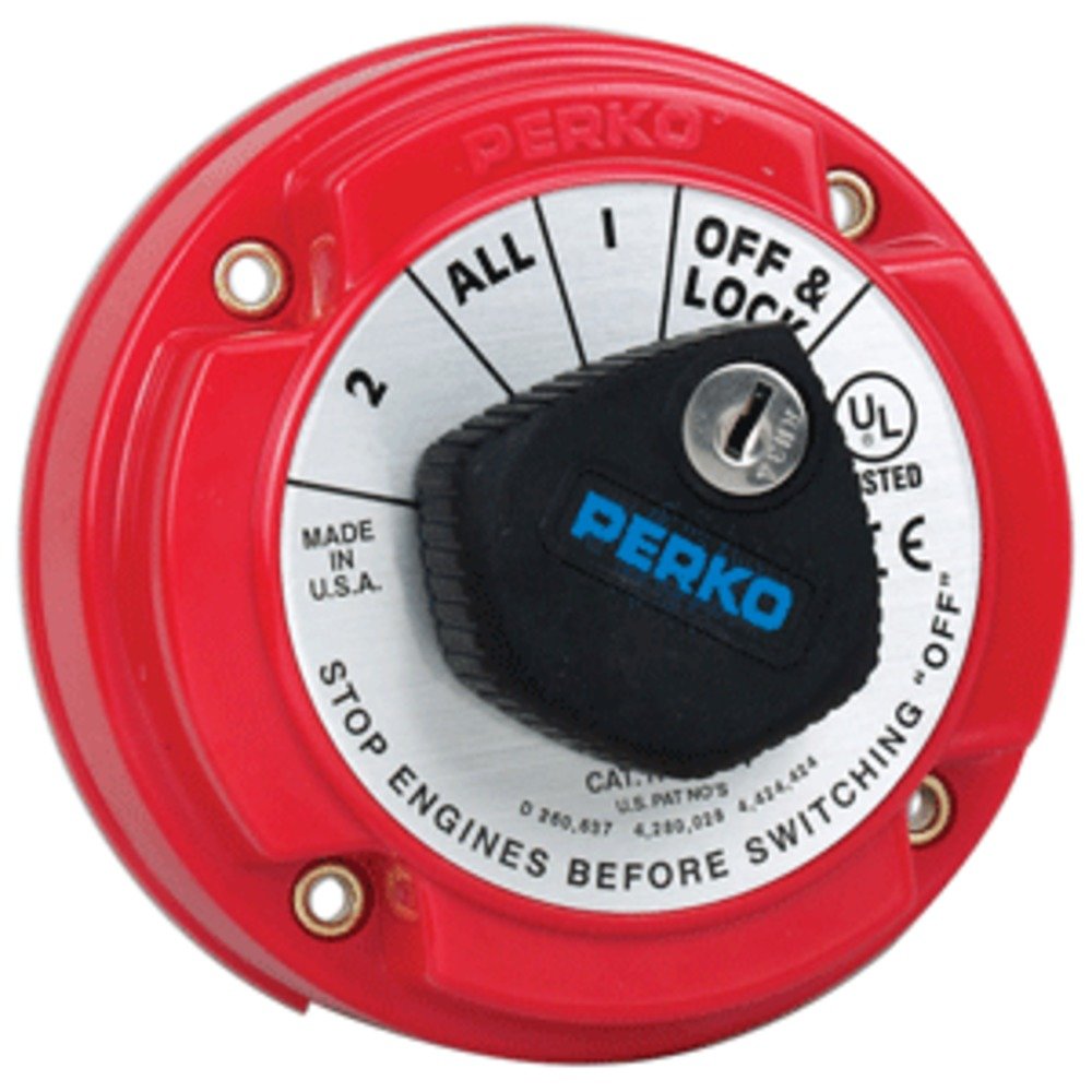 Perko 8504DP Medium Duty Battery Selector Switch w/Alternator Field Disconnect & Key Lock - 1 Year Direct Manufacturer Warranty