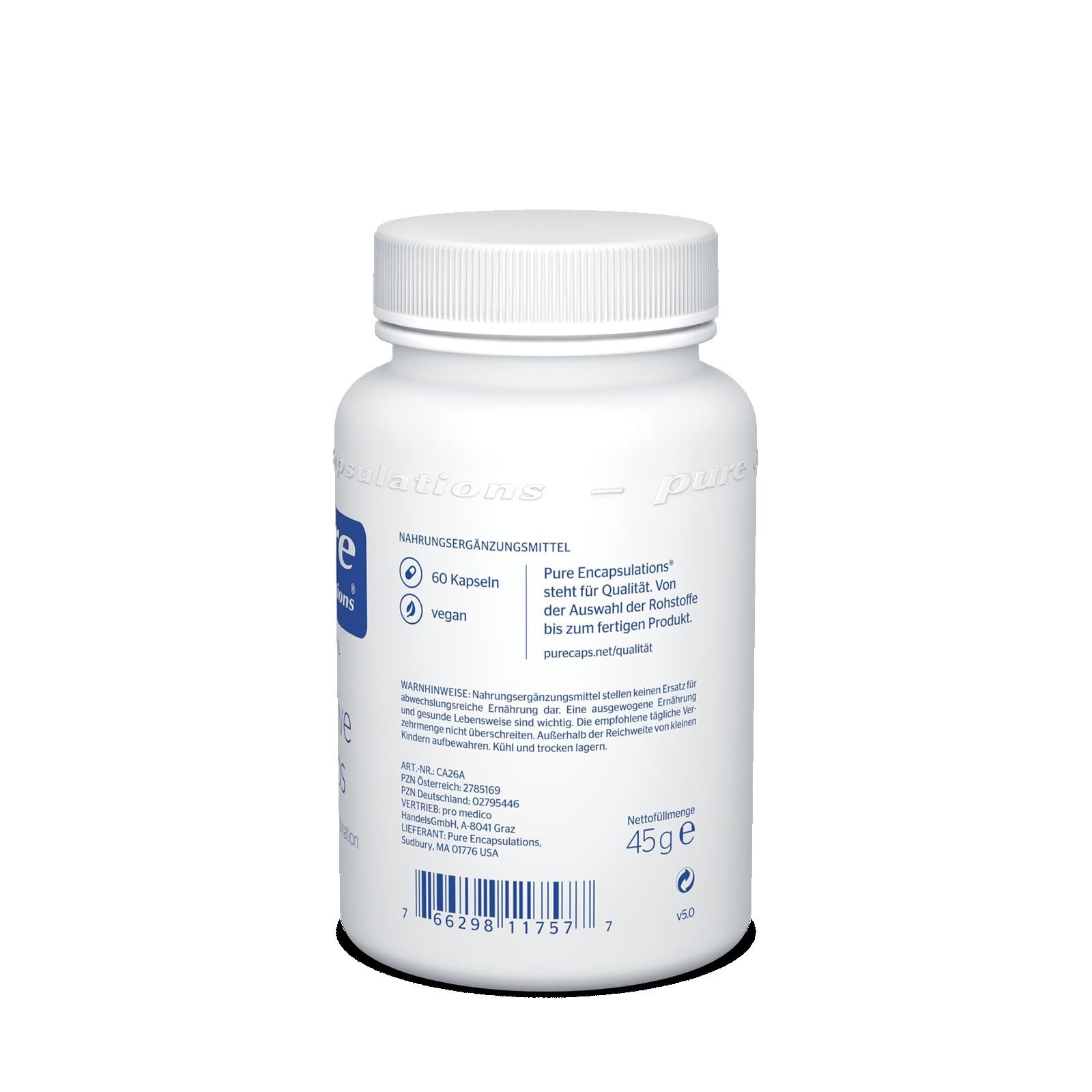 Pure Encapsulations - Cognitive Aminos - Aminosäuren - Mit Phenylalanin, Carnitin, Taurin, Tyrosin und Tryptophan - 60 Kapseln