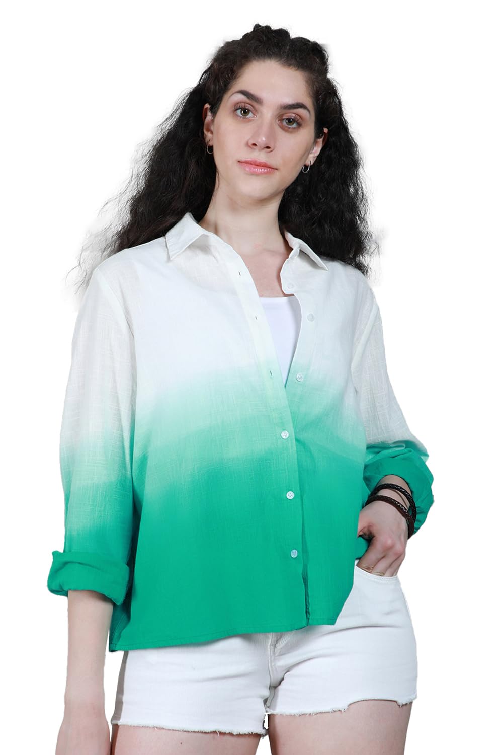 HIGH STAR Chemise surdimensionnée en coton pour femme