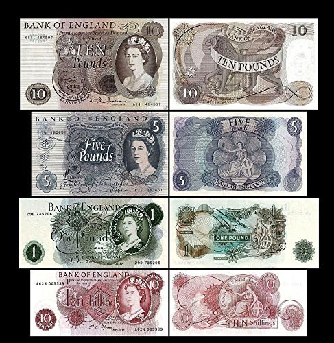 *** 10 Shillings,1,5,10 englische Pounds - Ausgabe ND 1960-1977 - alte Währung - Reproduktion *** *** 10 Shillings,1,5,10 englische Pounds - Ausgabe ND 1960-1977 - alte Währung - Reproduktion ***