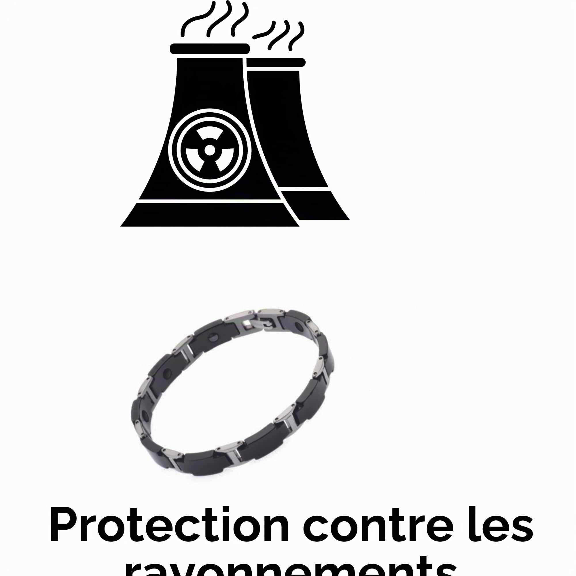 Bracelet Tiens Tie Energie Magic White pour homme - Avec titane pur et ions négatifs