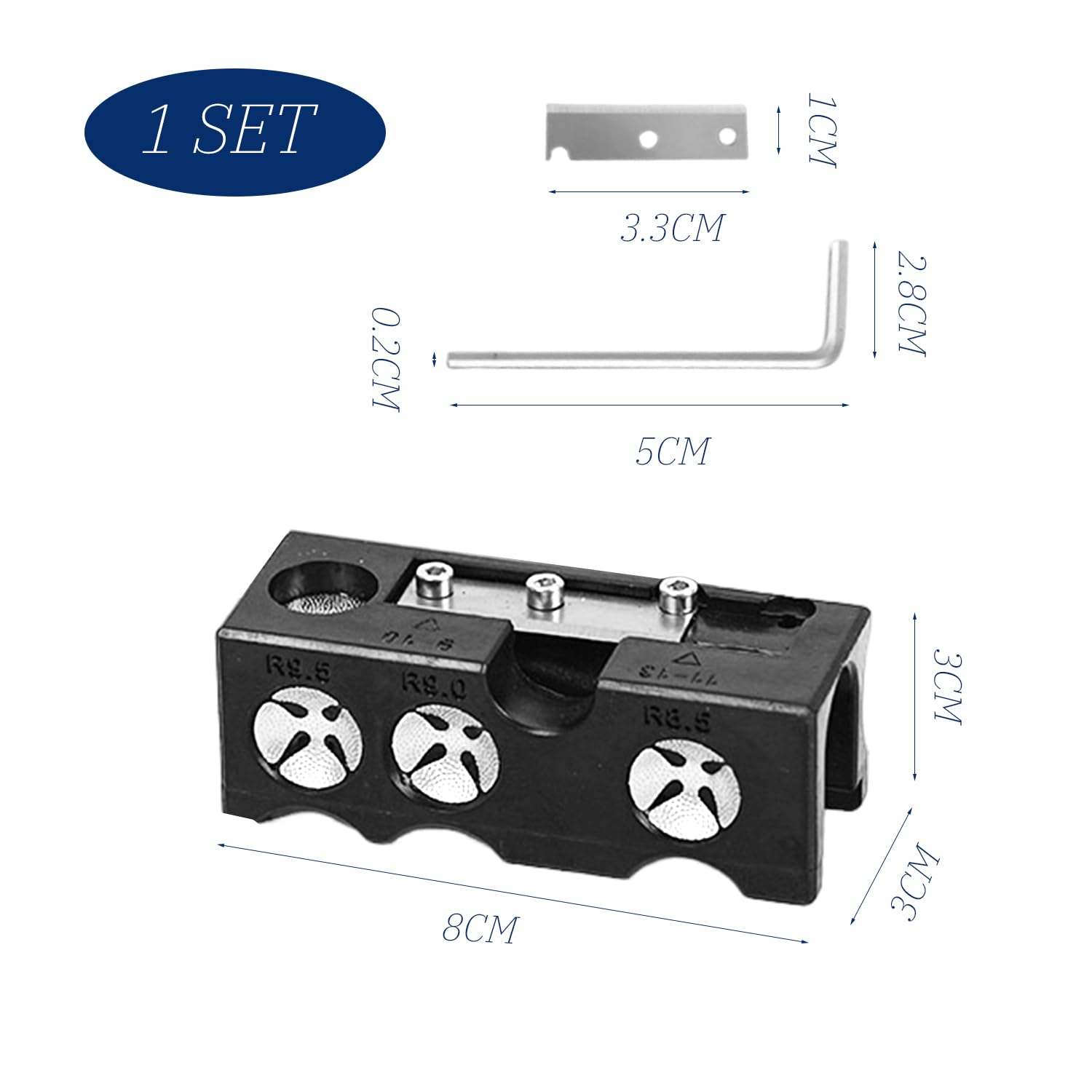 1 Set di Strumenti per La Testa in Pelle per Stecca da Biliardo 11 in 1, Scatola di Plastica Portatile, Lucidati E Modificati per Sostituire La Testa in Pelle.