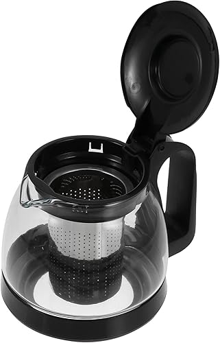 Hemoton Tetera de vidrio transparente con infusor extraíble de 237fl oz tetera transparente para estufa tetera de té floreciente té de hojas sueltas