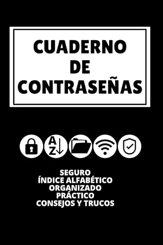 Cuaderno de contraseñas pequeño: Libreta de contraseñas para páginas web con consejos, trucos e índice alfabético para adultos