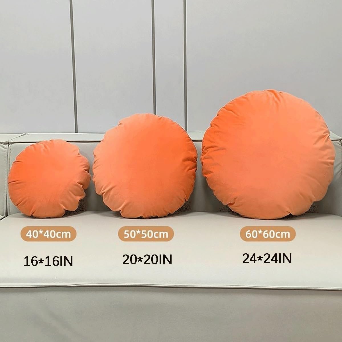 Amazon.co.jp: 丸型ベルベットクッションカバー 40cm/50cm/60cm 丸枕