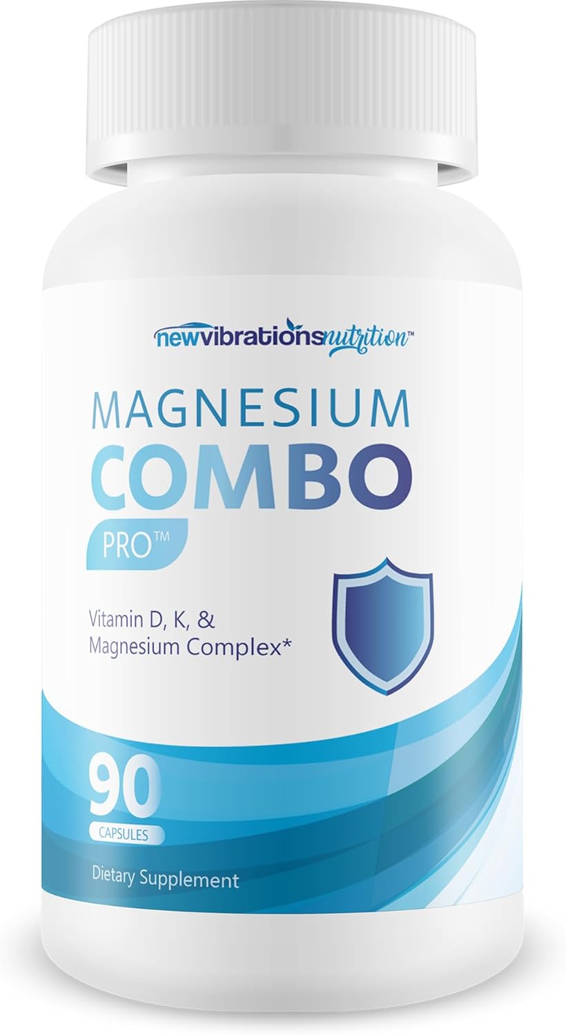 Magnesium Combo Pro - Our Best American Made Magnesium Supplement - Unbeatable Formula W/Vitamin D, A, E, K, B6, Folate, B12, Biotin, Iron, Copper, Cayenne, Lions Mane Mushroom, Gingko Biloba & More