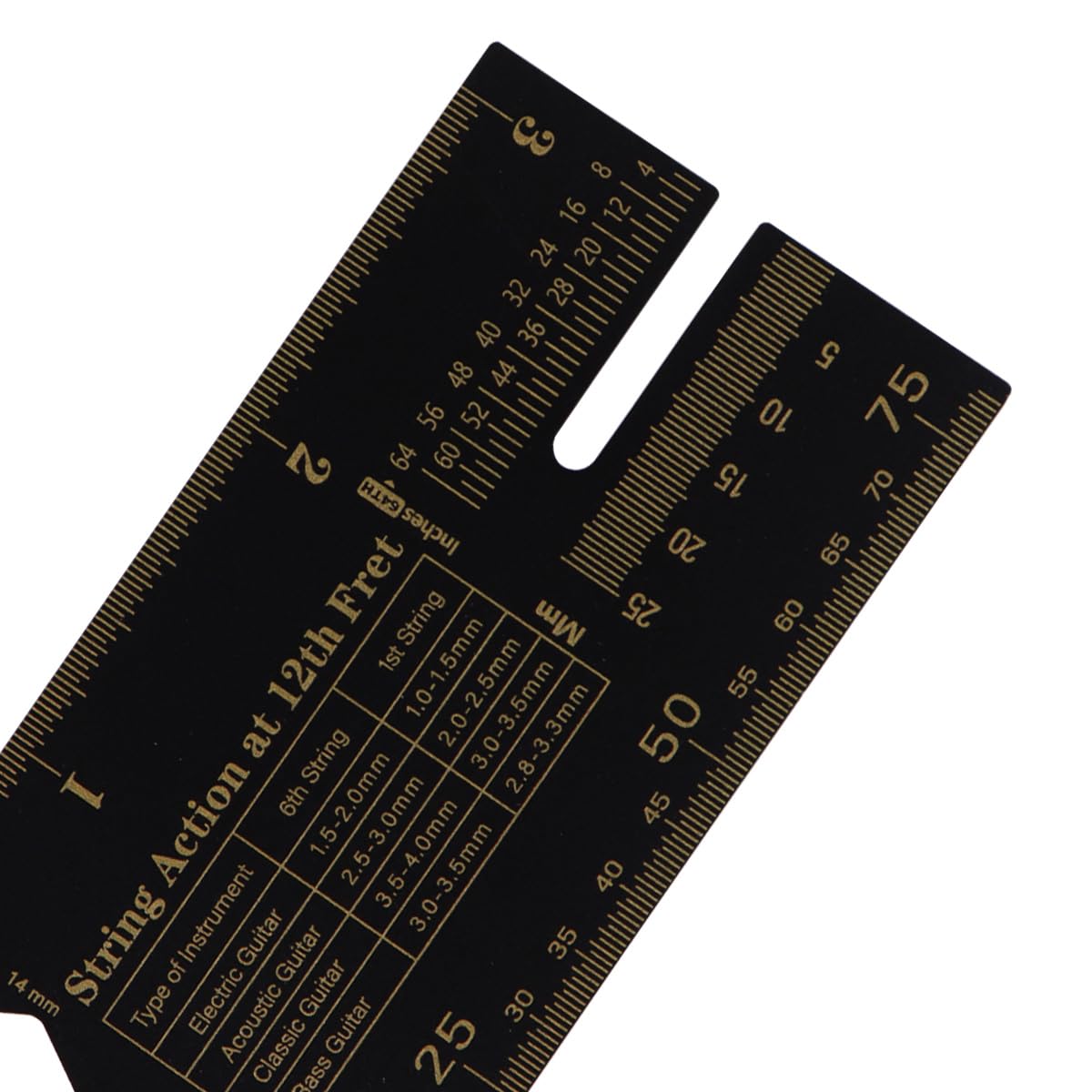 Alnicov Guitar String Action Gauge Ruler Measuring Ruler For Guitar String Action For Electric And Acoustic Use - Image 4