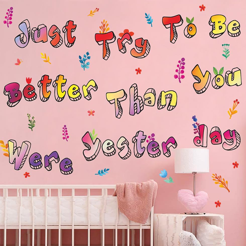 Vinilos Decorativos con Frases Motivacionales x4 12x18 pulg miniatura 5