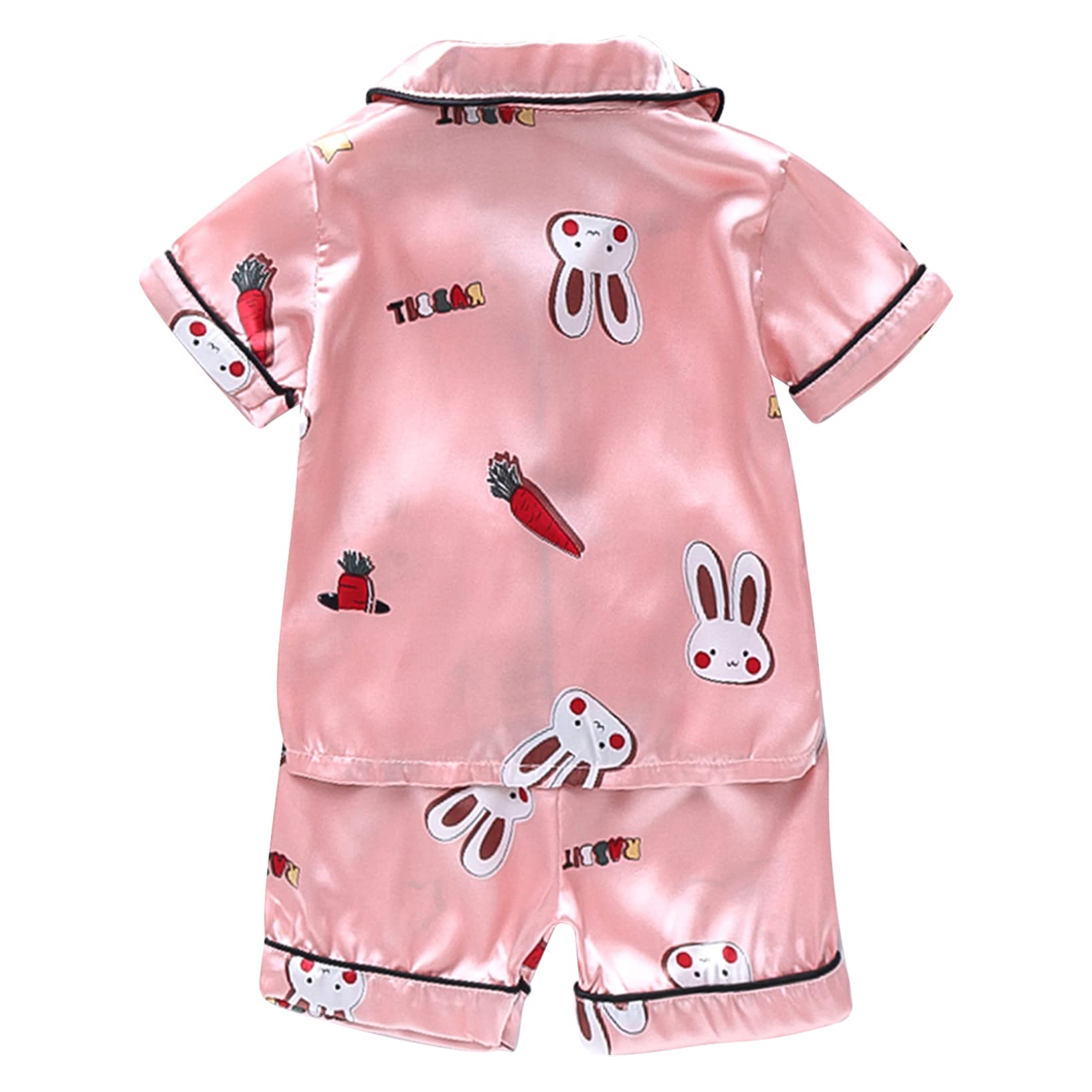 Kaerm Toddler Baby Girls Cute Pattern Sleeveless Tank Tops with Shorts Pants Two Piece Pj Set Pink A 9-12 Months