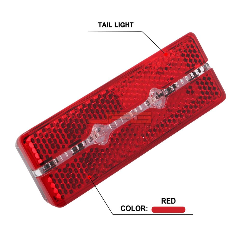 Feu arrière LED pour vélo électrique, Puissant et étanche IPX5, 6-48 V, sans Interrupteur.
