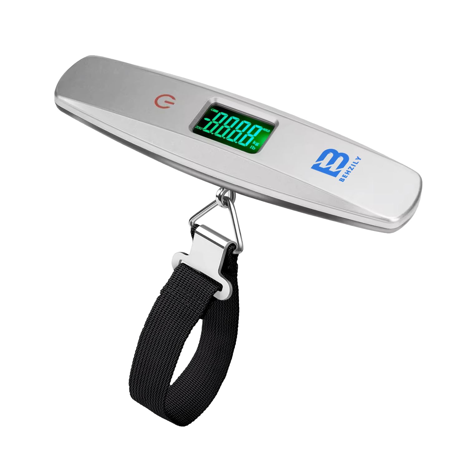 BEHZILY Digital Hanging Luggage Scale - Strong and Accurate 50kg/110lb Capacity, Portable Handheld Baggage Scale with Backlit LCD Display, 2 Universal Conversion Units, Compact Travel Accessory