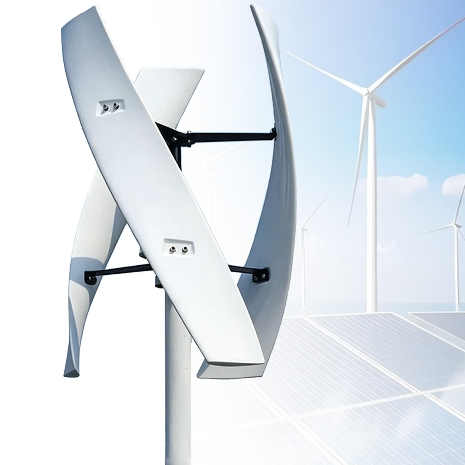 Generador de turbina eólica Vertical 16000W/20000W 12V 24V 48V 220V, con 3 Palas, generador de CC para viviendas, chalets y Sistemas híbridos solares y eólicos(16000W,12V)