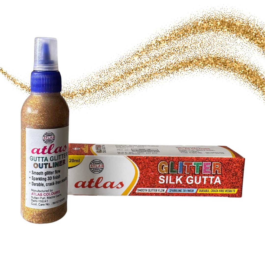 Glitter Silk Gutta | Permanent Sparkling 3D Effect | First in India for Fabric Art