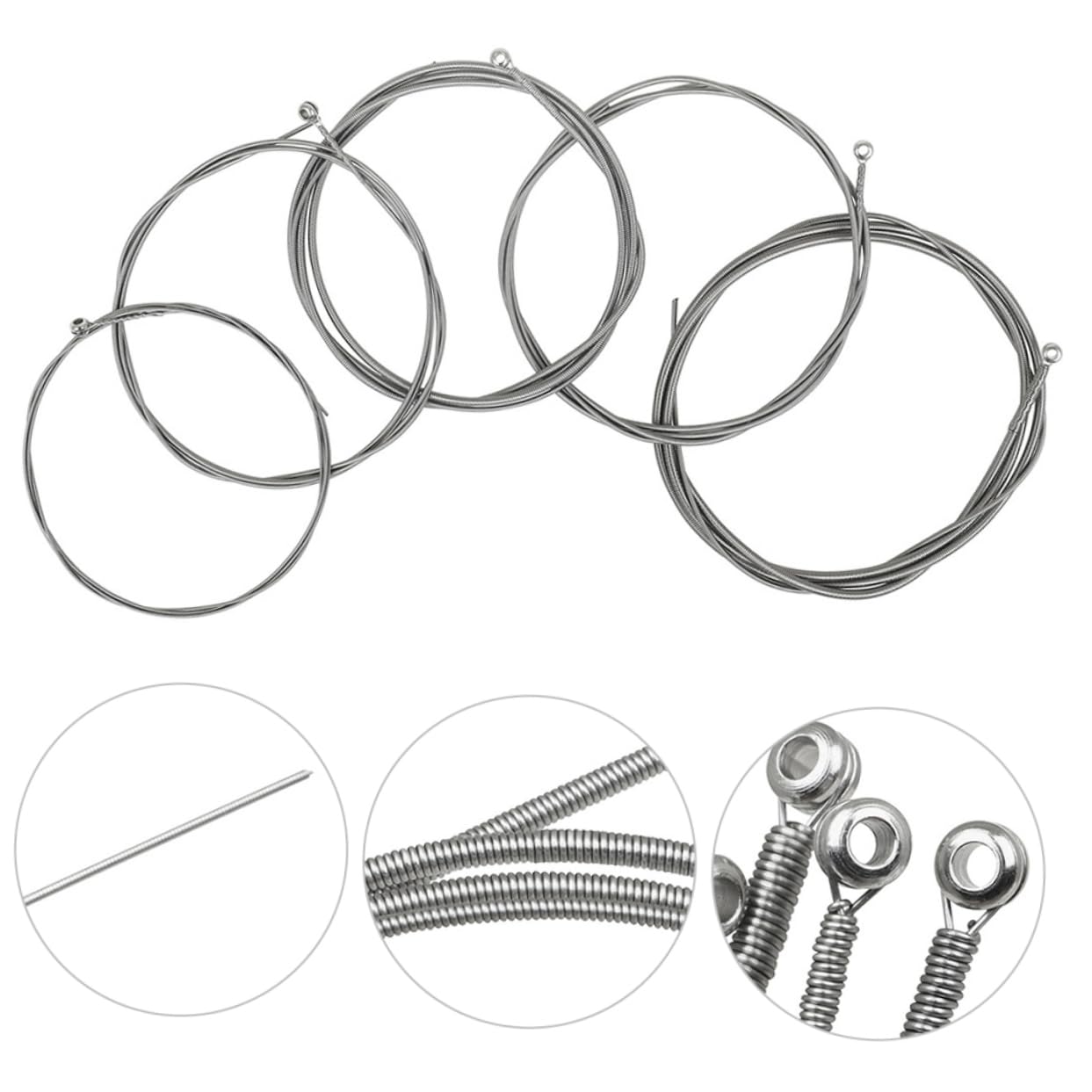 UPKOCH 5pezzi Corde per Basso Elettrico Esagonali di Ricambio Accessori per Basso Kit di Sostituzione Materiali di Resistenti e Robuste Pratiche per Uso Quotidiano