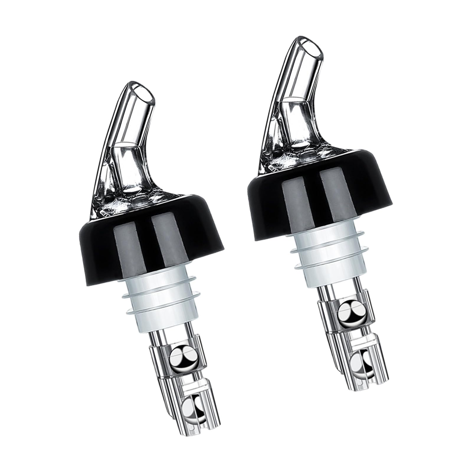 Vdaxvme 2PCS Beverage Dispenser 45ml Automatic Measured Pour Nozzle Leakproof for Cocktails Steel Ball Bottle Pourer