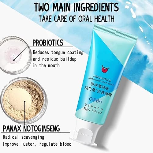 Miniatura 6 de Cepillo de higiene bucal y gel limpiador de lengua, juego de gel limpiador de lengua, gel limpiador de lengua con raspador, gel limpiador de lengua