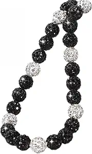 Baseball Beaded Necklace for Men,Baseball Necklace Gifts,Diamond Rhinestone Discoball bead necklace,Chain Necklace Gifts for Baseball Player Team Lovers