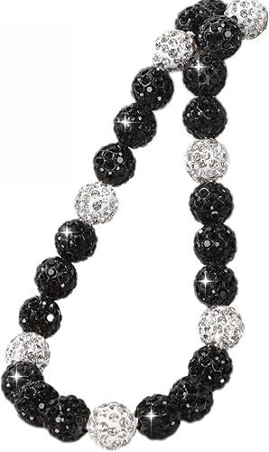 Baseball Beaded Necklace for Men,Baseball Necklace Gifts,Diamond Rhinestone Discoball bead necklace,Chain Necklace Gifts for Baseball Player Team Lovers