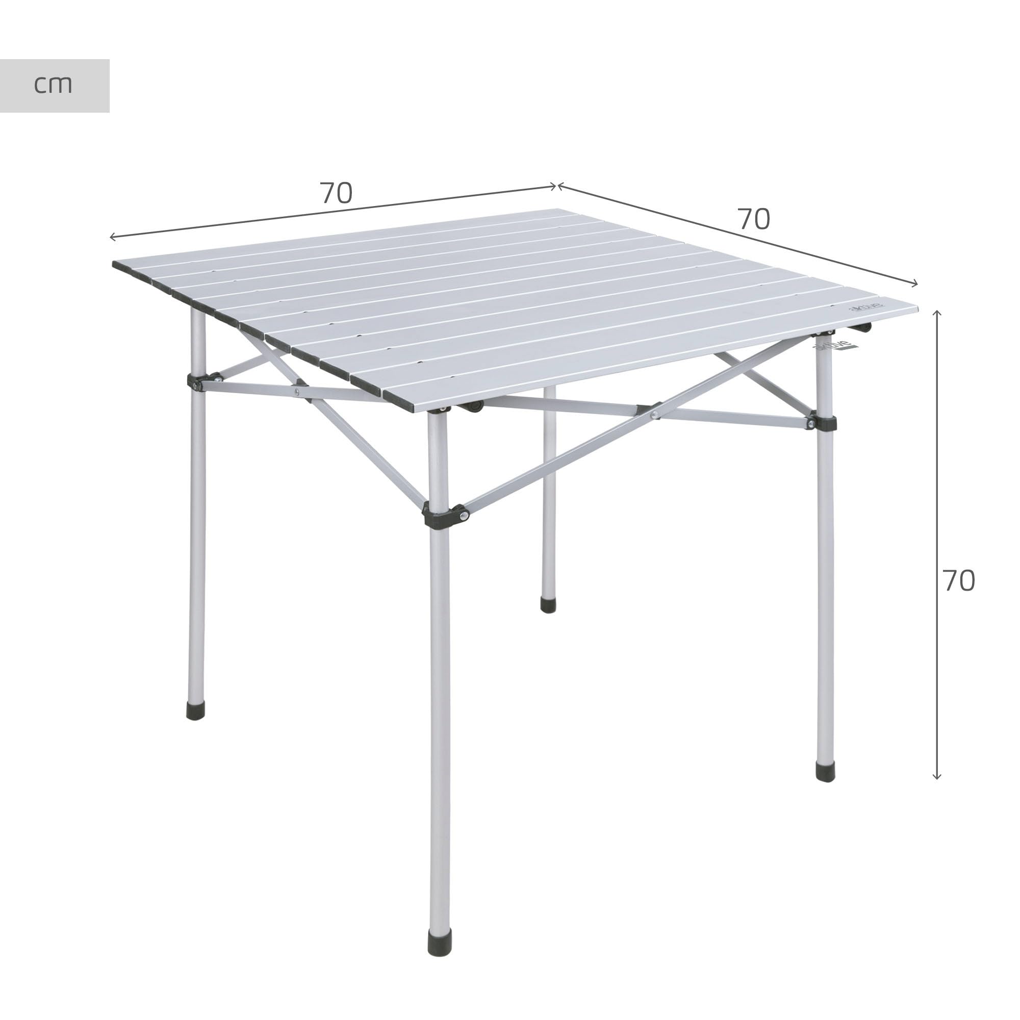 Tavolo Pieghevole Da Balcone Aktive - Grigio, Regolabile, Per Ringhiera, Ideale Per Pranzo All'Aperto - Foto 3