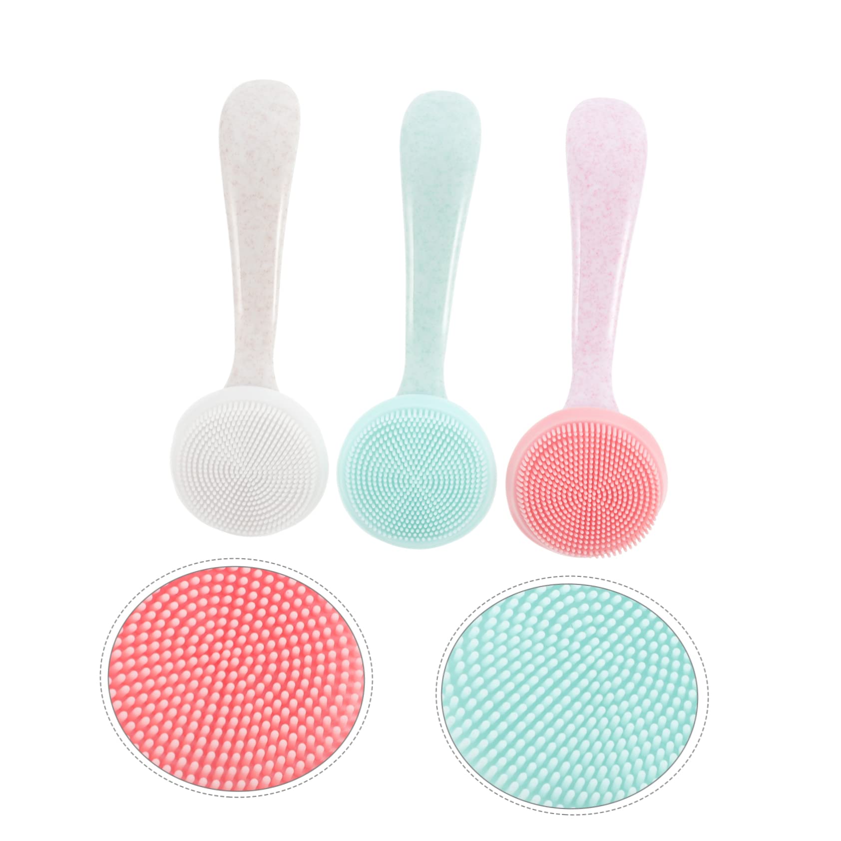 FOMIYES 9piezas Cepillo De Silicona Para Limpieza Facial De Limpieza Profunda y Para Evitar Puntos Negros Utensilio Manual De Cuidado Facial