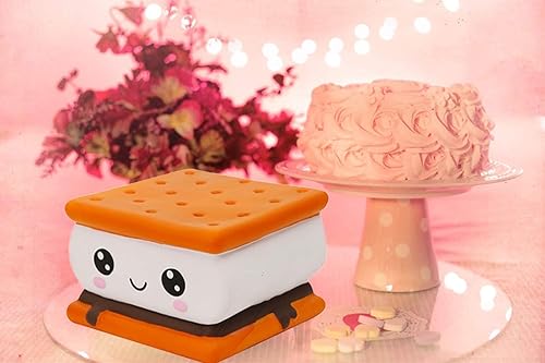 Miniatura 6 de Anboor Jumbo Squishys Toy Smore Food-7.9 pulgadas Big Squishies Kawaii Toy Slow Rising Candy Food Juguete para apretar con aroma para niños y adultos
