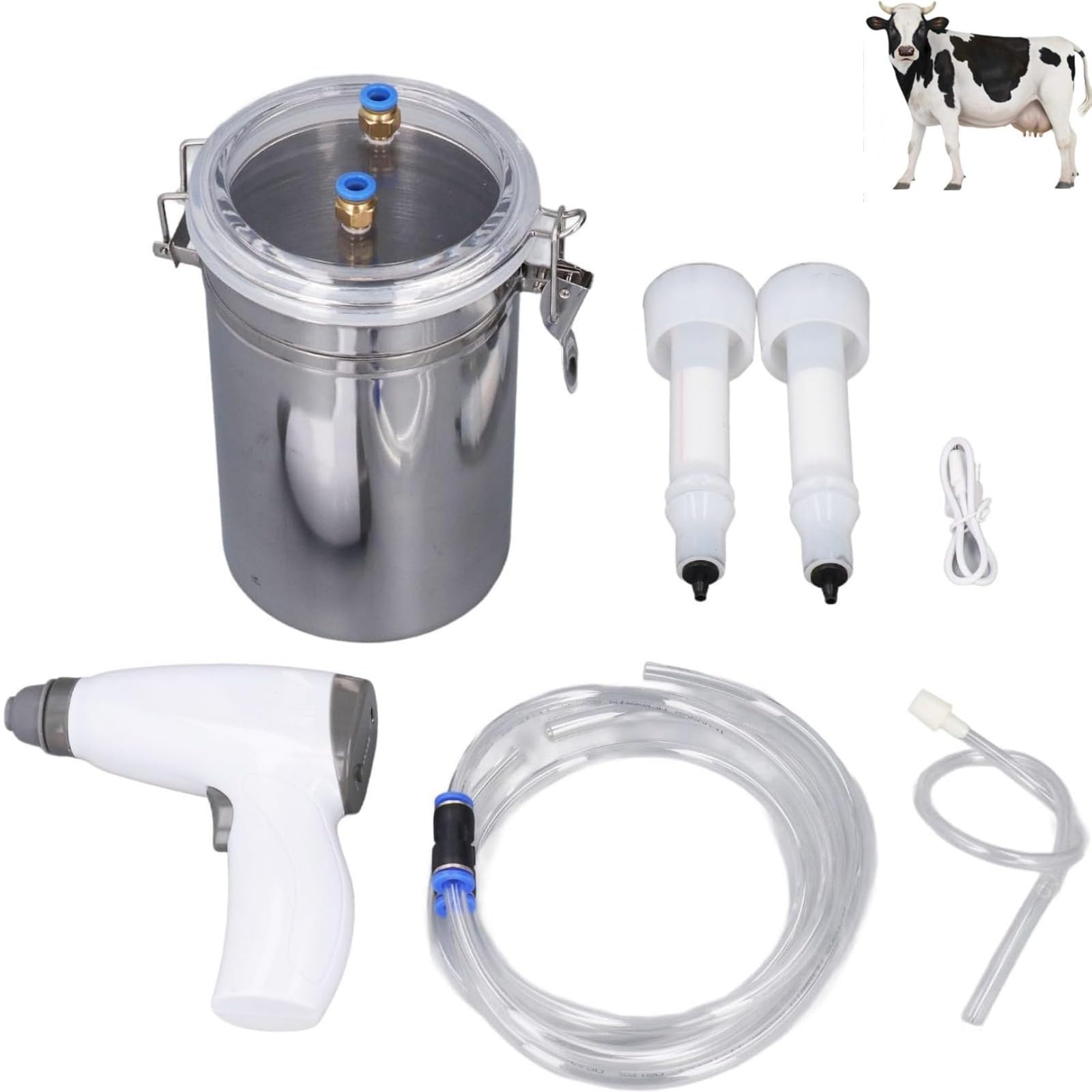 Amazon.co.jp: PUBANGJM 搾乳機 ヤギ搾乳機 ポータブル吸引機 牛用家畜