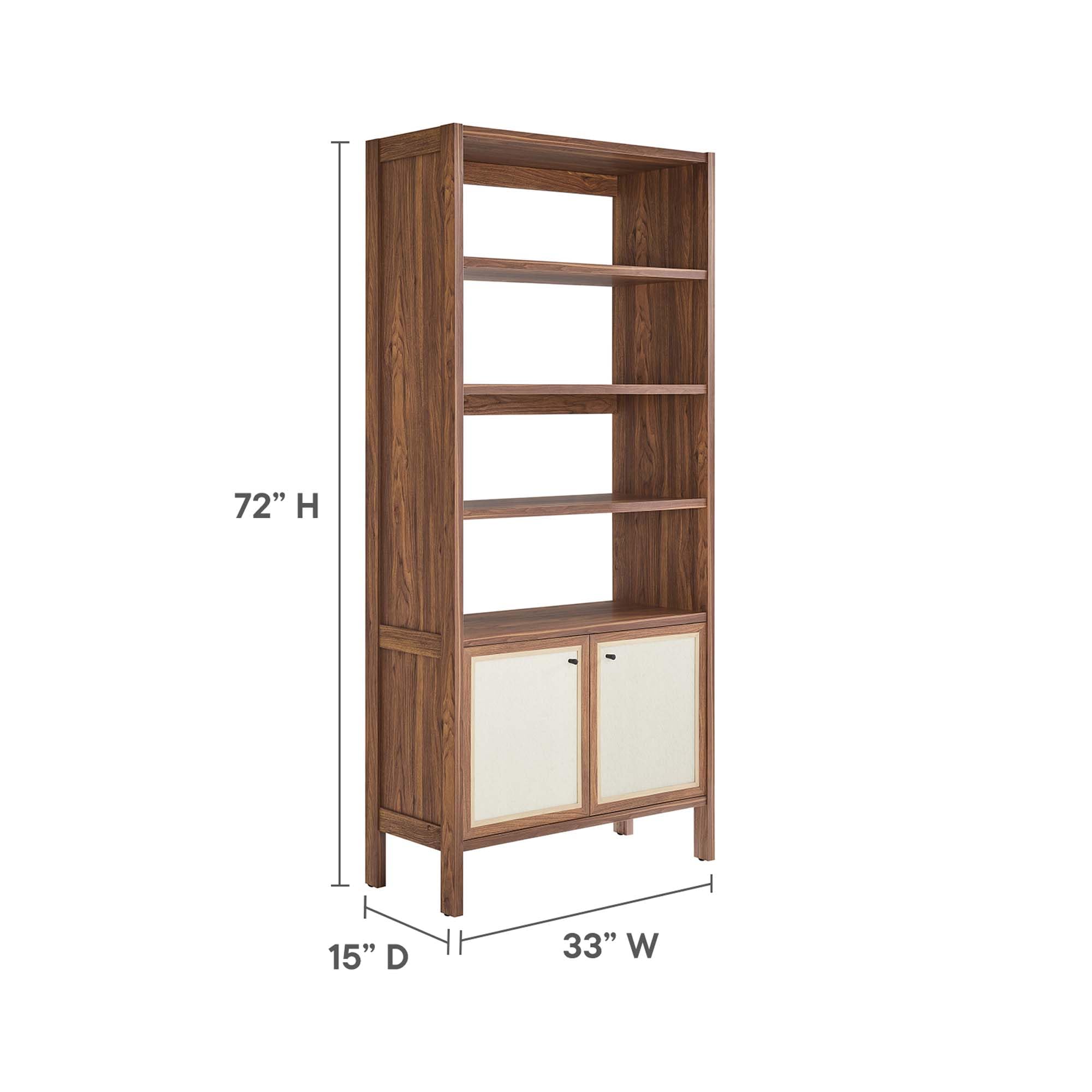 Amazon.com: Modway Capri 4-Shelf Mid-Century Modern Bookcase with