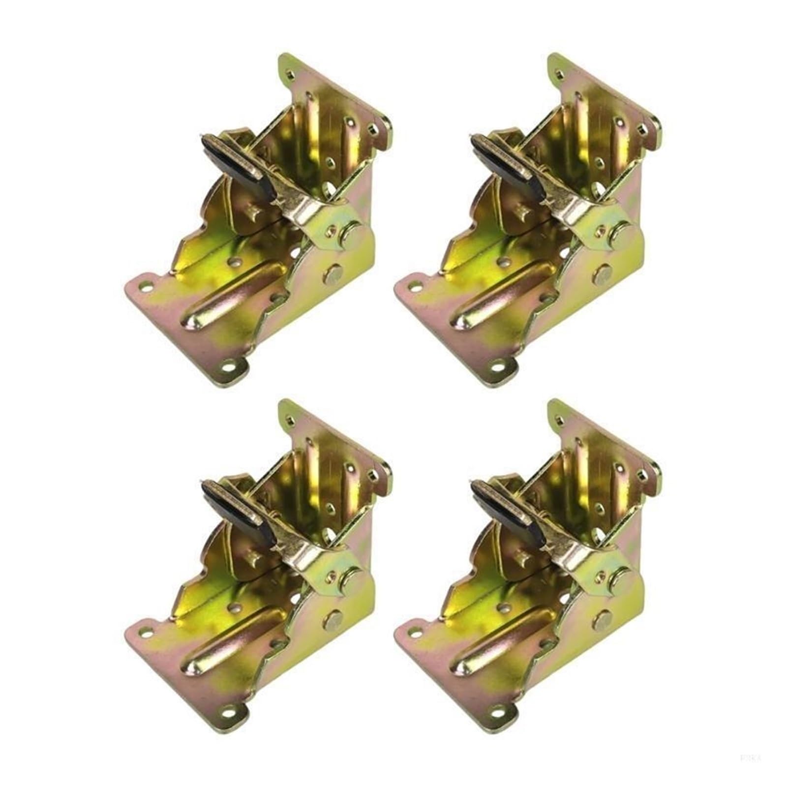 Folding Table Leg Bracket 6Pcs 90 Degrees Chair Brackets Hinge Self-Locking Extension Support Hinges Easy to Use(Color zinc)
