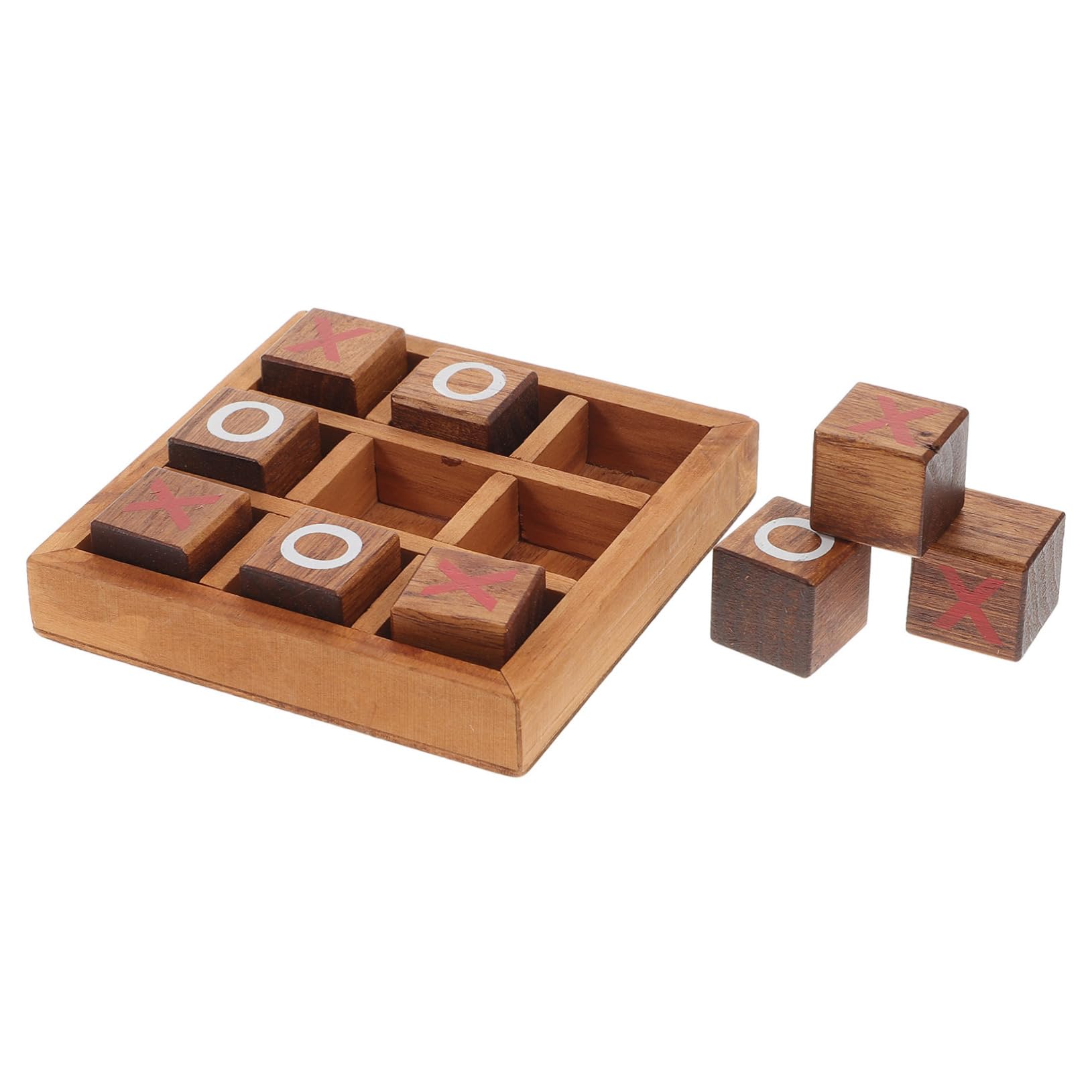 Garneck Wooden Chess Toy - Board Game for Kids and Family Compact 4.5 Inch Educational Tabletop Game for Home and Travel