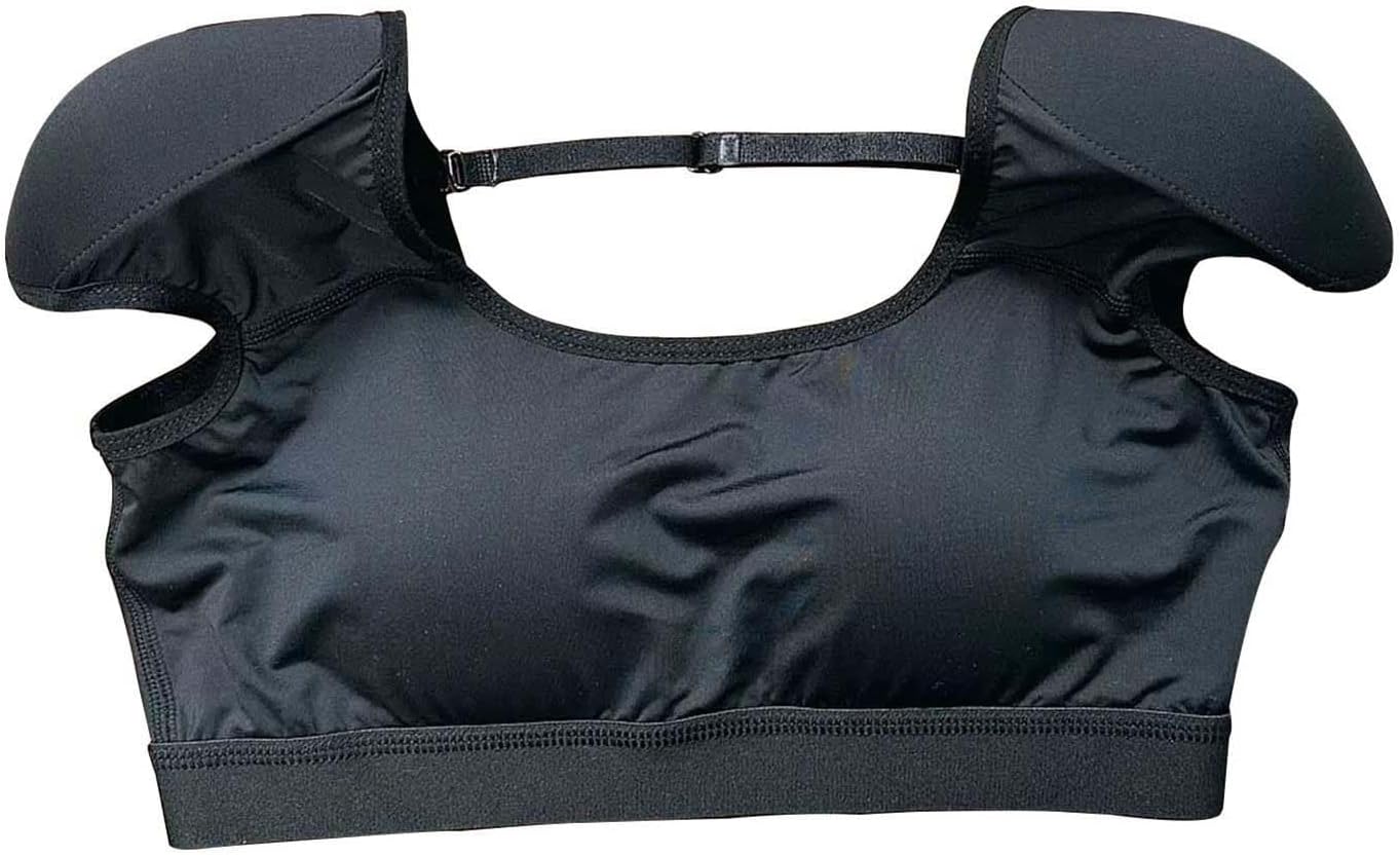 2 in 1 Built-in Shoulder Pad Shirt for Women Undershirts Body Shaper Tank Shape Shoulder Top Vest Short Sleeves
