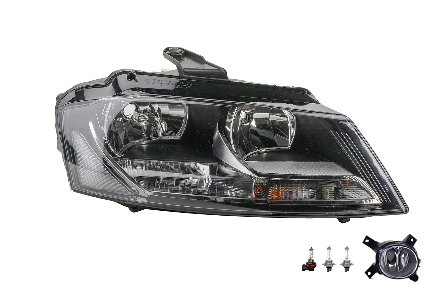 Johns, Faro alogeno anteriore principale adatto per Audi A3 8P 08/08-08/12 H7 destro + fendinebbia + lampadina