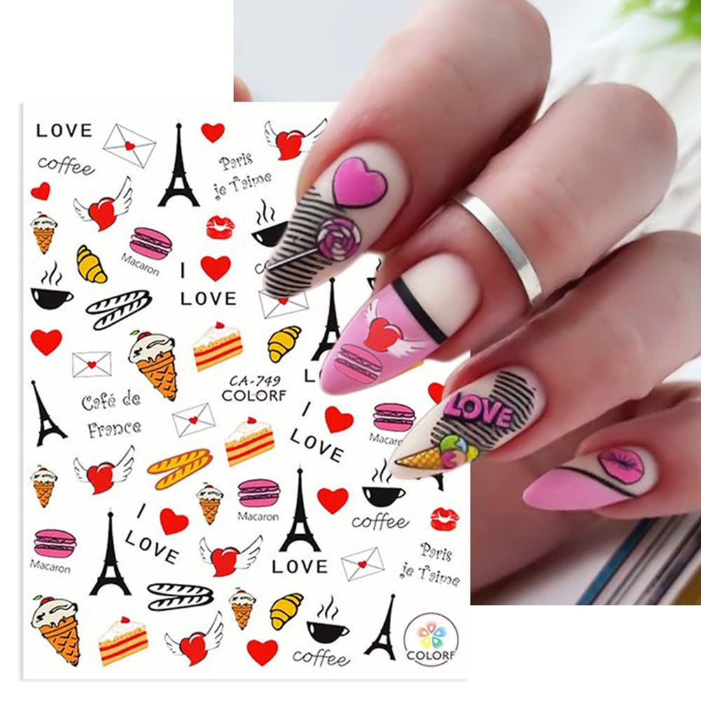 Amazon.com: Valentine's Day Nail Art Stickers Decals 3D Exquisite Luxurious Nail  Art Supplies Cartoon Cupid Roses Love Letter Valentine Girl Nails Sliders Designs  Nail Art Decoration Accessories DIY Acrylic Nail Art, 6