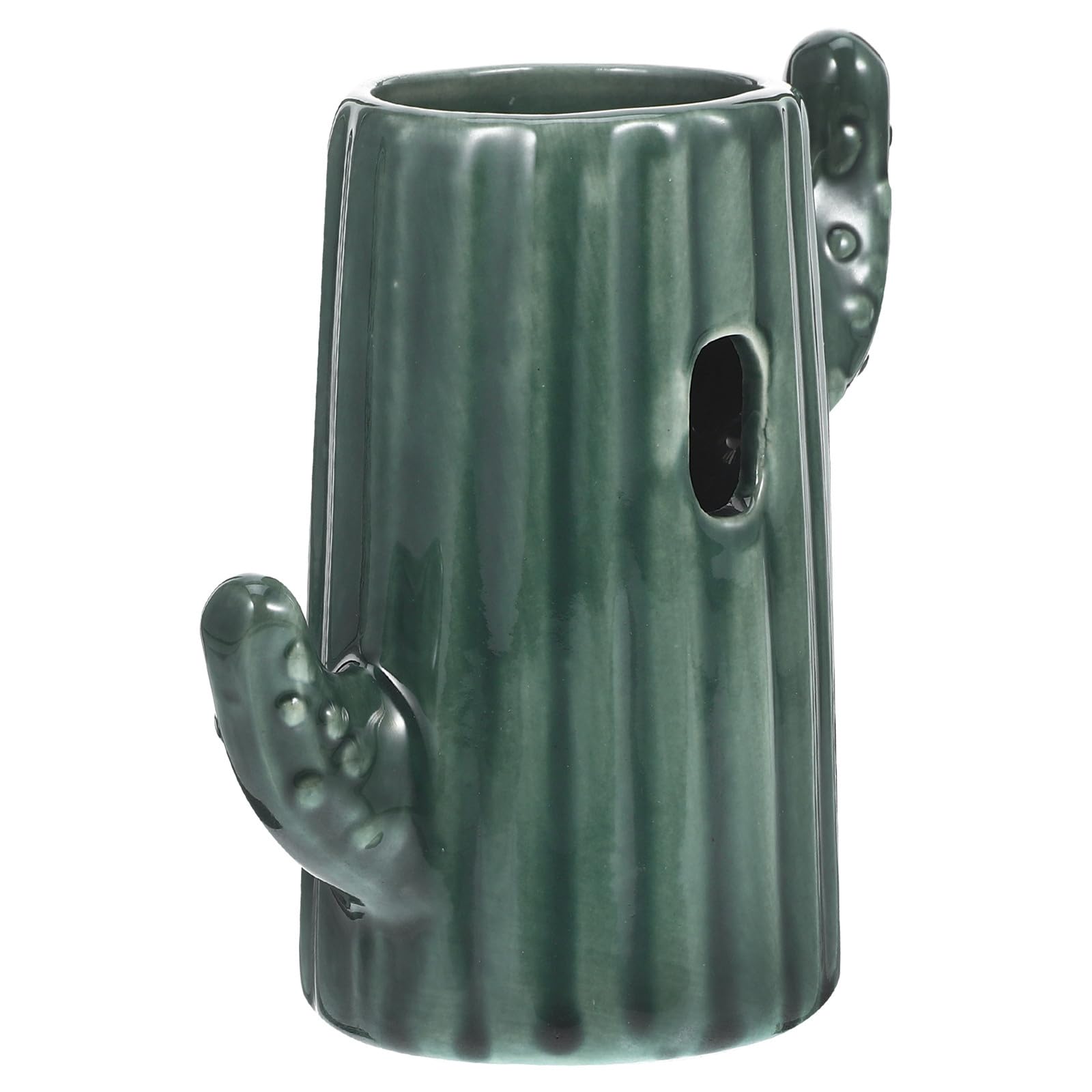 Soporte de cerámica para botella de agua de hámster ULTECHNOVO cactus verde